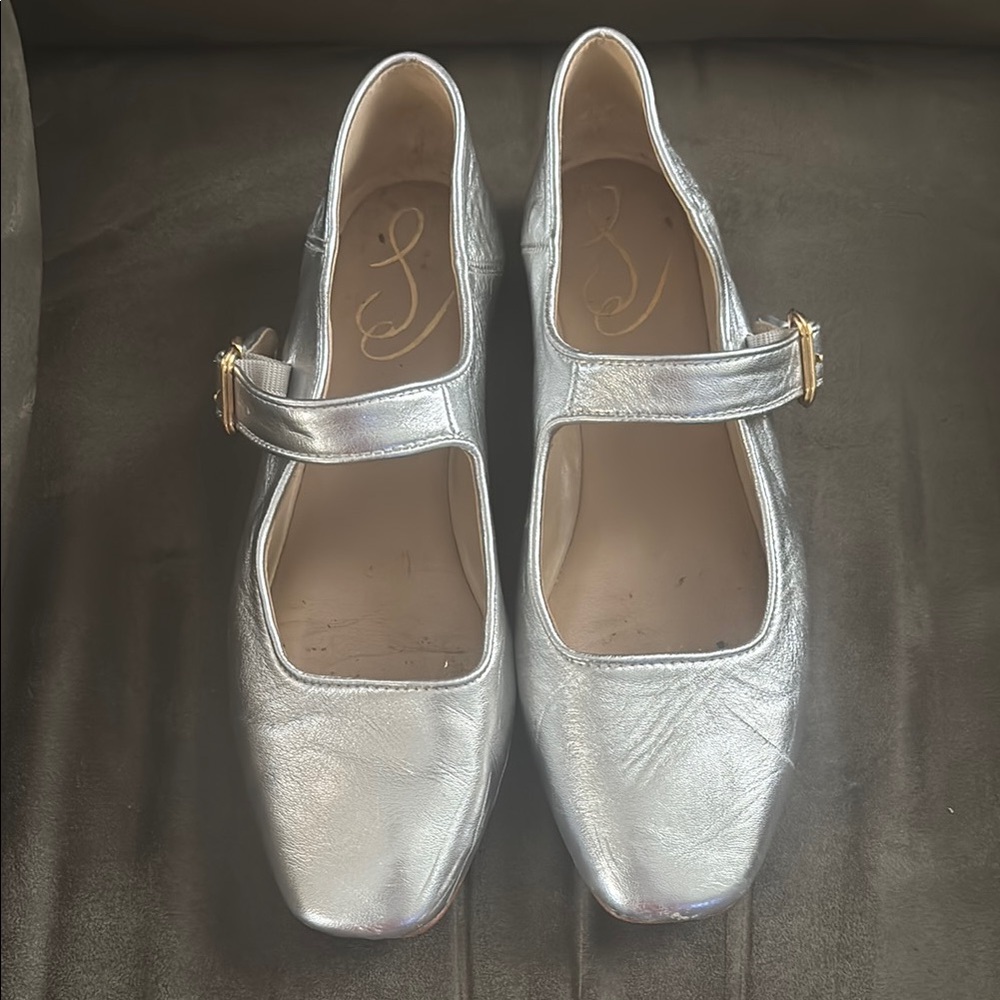 Silver Mary Jane Women's Shoes